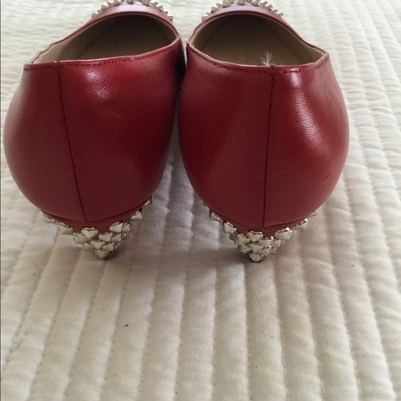 Miu miu kitten heel dark red with silver accents - Picture 2 of 4